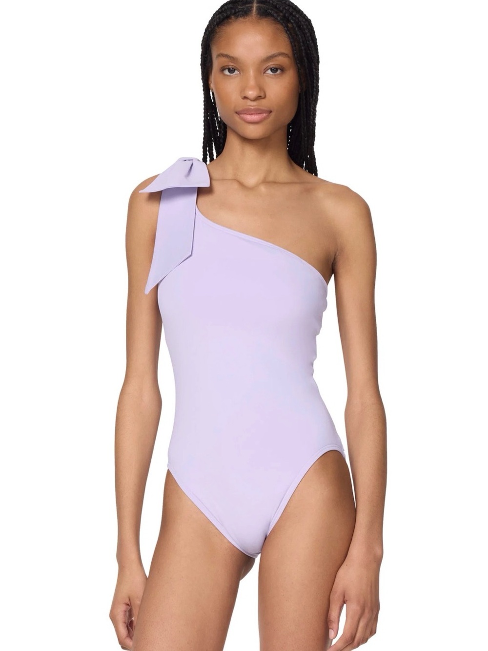 NWT Kate Spade Bow Tie One Shoulder One Piece Swimsuit Contrast Colorblock XL